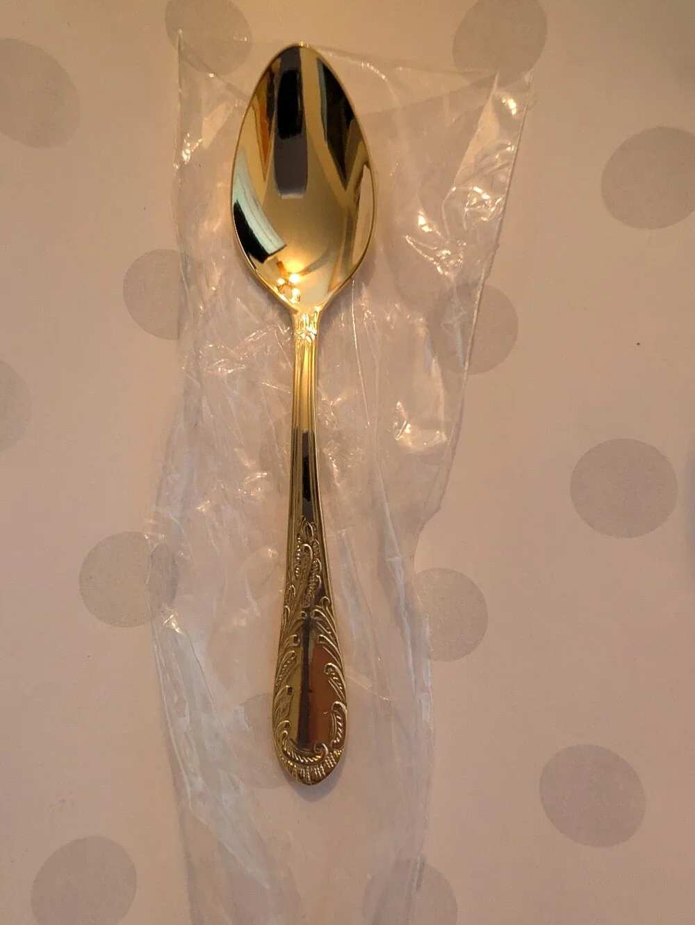 NEW Supreme Cutlery Gold Tone Spoon Set – 6-Piece Stainless Serving Spoons